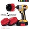 Drill Brush Power Scrubber By Useful Products 7 in W 5 in L Brush, Red R-S-542O-QC-DB - alternate 7